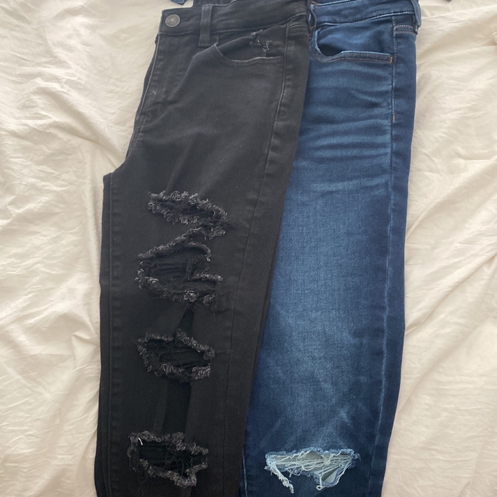 Destroyed American Eagle High rise Jeggings bundle